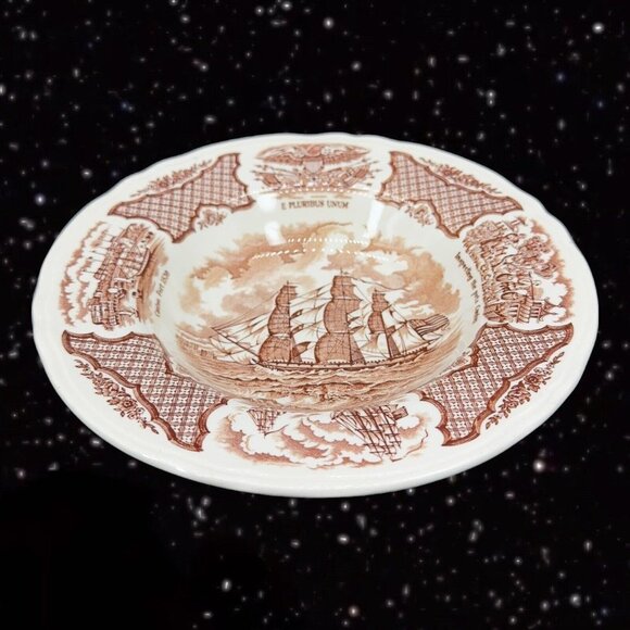 Fair Winds Alfred Meakin Staffordshire England Ceramic Bowl 2 pcs Set Grand Turk - Picture 9 of 12